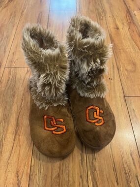 Oregon State Faux-Fur boot slippers